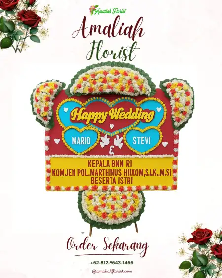 Papan Bunga Pernikahan Panarung